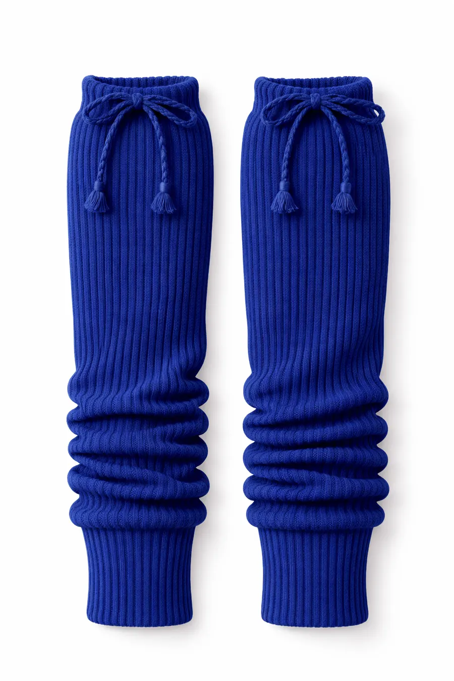 Blue leg warmers