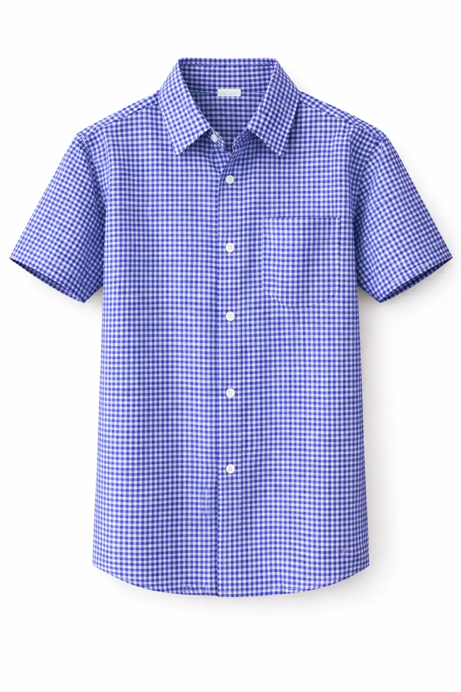 Blue and White checked school shirt