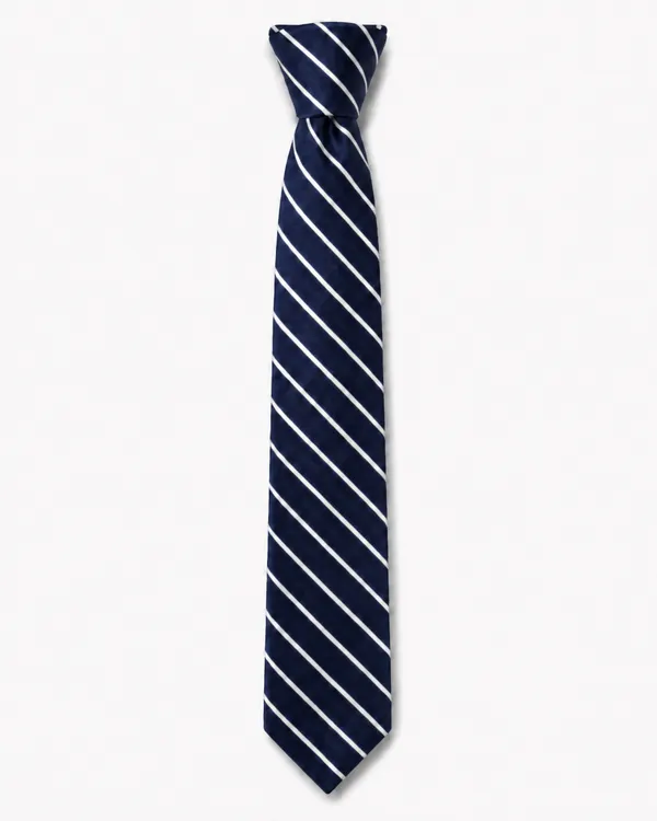 Navy Blue striped school tie