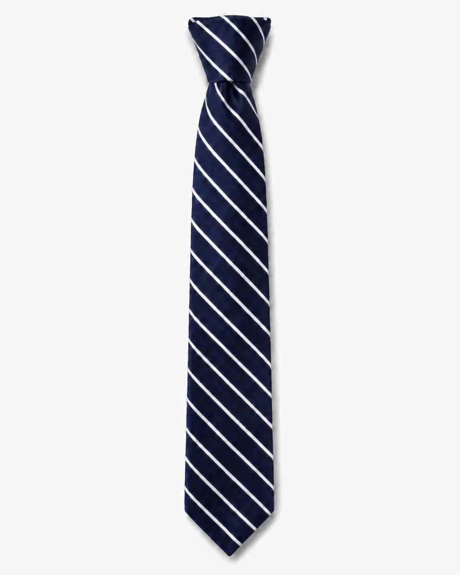 Navy Blue striped school tie
