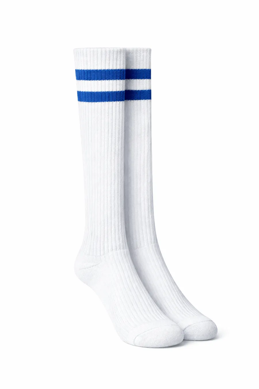 White and Blue striped school socks